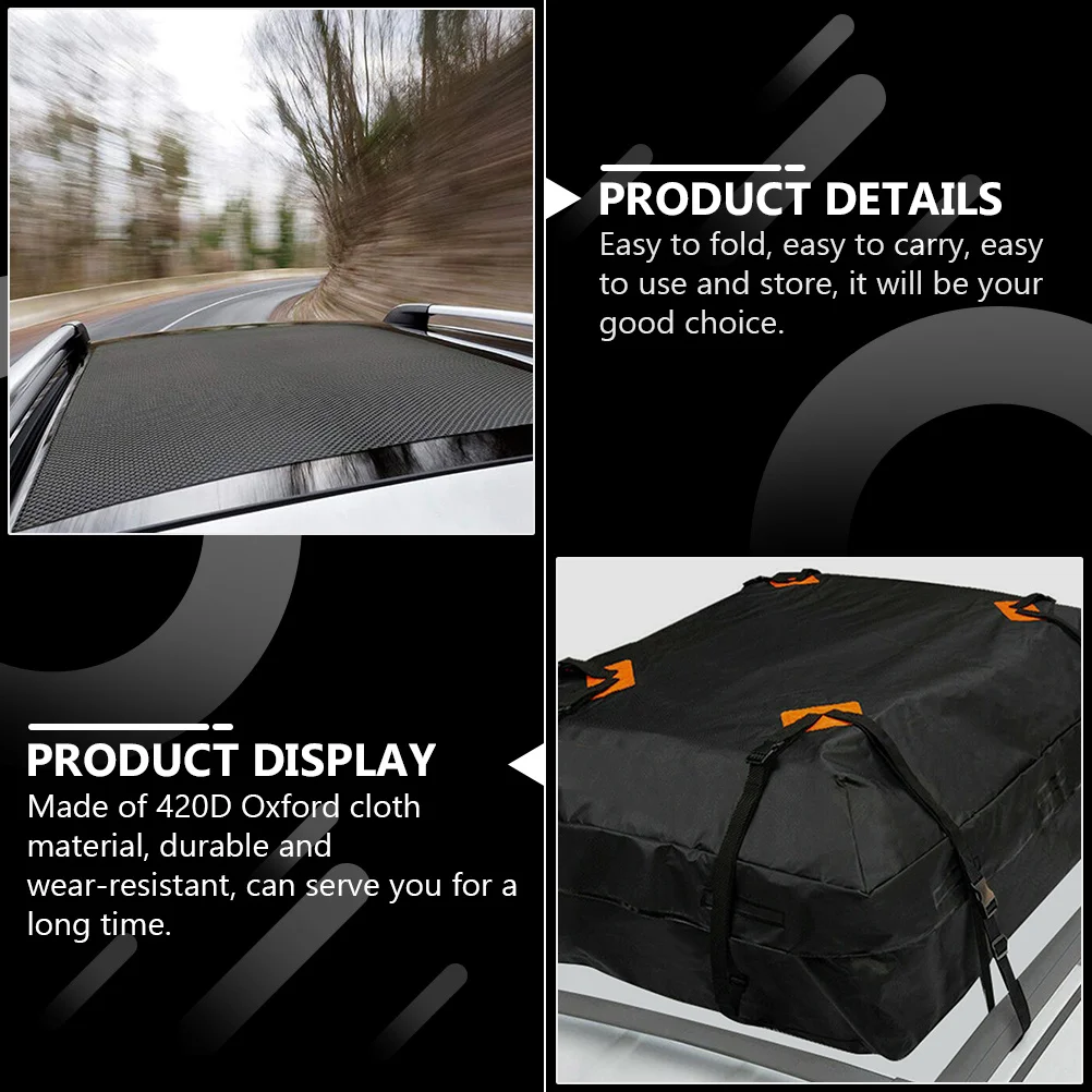 1pc Waterproof Rooftop Cargo Bag 420D Oxford Cloth Wear-Resistant Foldable Car Roof Storage Luggage Carrier Vehicle Accessories
1pc Waterproof Rooftop Cargo Bag 420D Oxford Cloth Wear-Resistant Foldable Car Roof Storage Luggage Carrier Vehicle Accessories