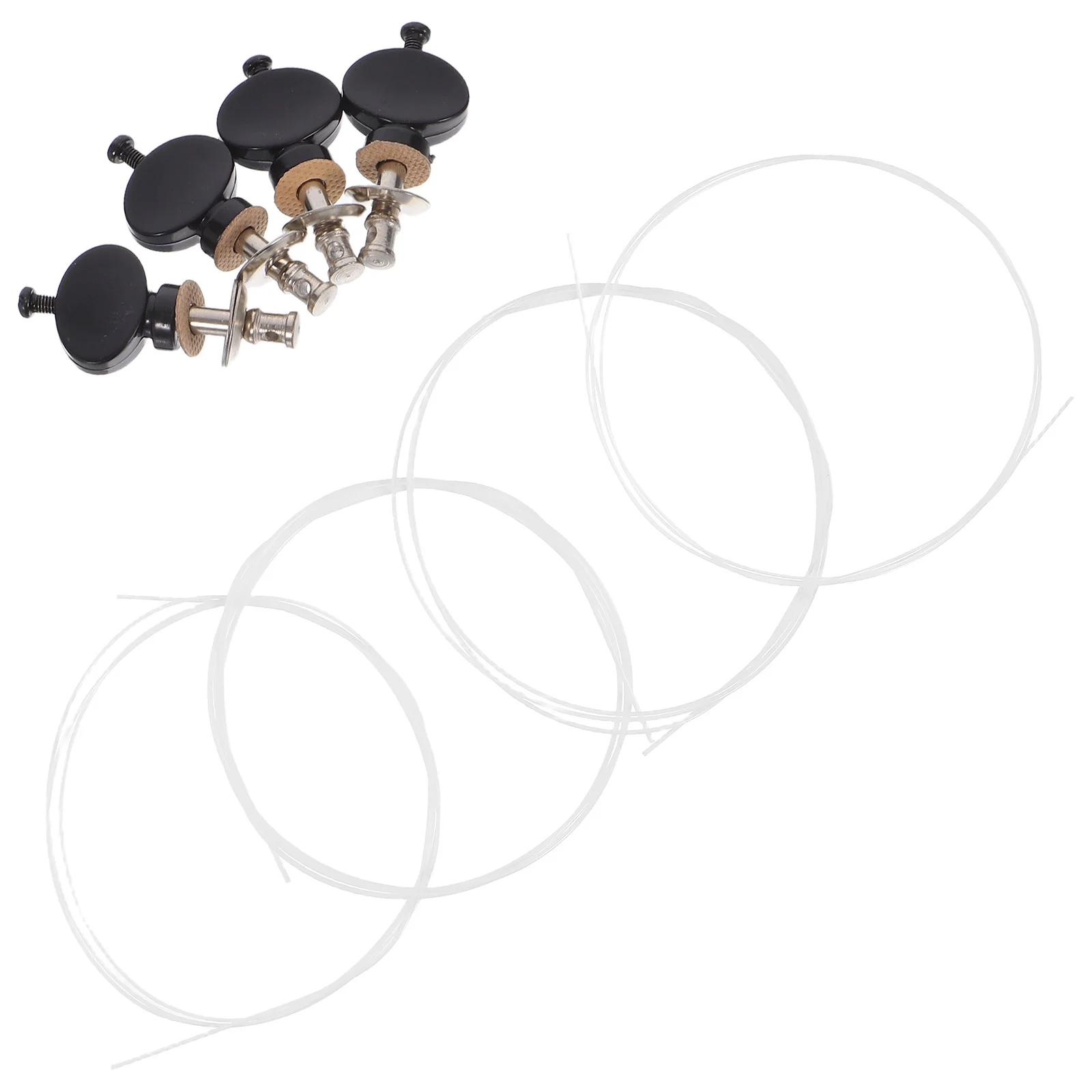 4pcs Ukulele Tuning Pegs Black Nylon Strings Vertical Design Precision Tuners For Stable Performance Instrument Upgrade
4pcs Ukulele Tuning Pegs Black Nylon Strings Vertical Design Precision Tuners For Stable Performance Instrument Upgrade