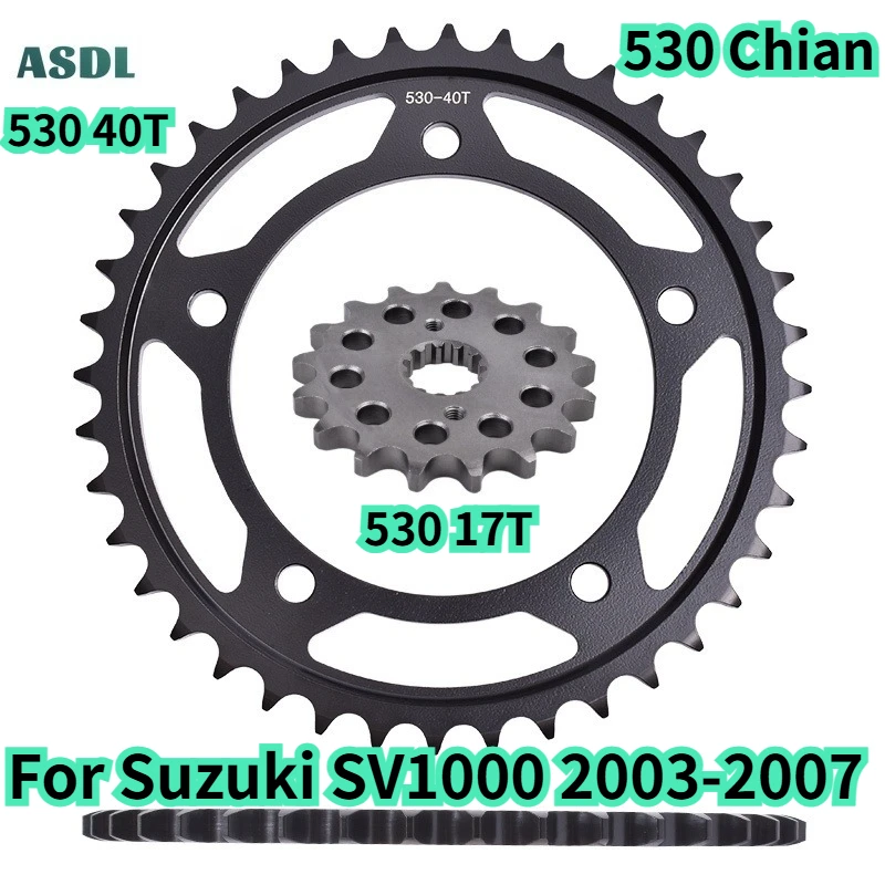 Motorcycle Front Rear Sprocket for Suzuki SV1000 K3,K4,K5,K6,K7 S-K3-K7 2003 2004 2005 2006 2007 SV 1000 Carburizing Steel Gear
Motorcycle Front Rear Sprocket for Suzuki SV1000 K3,K4,K5,K6,K7 S-K3-K7 2003 2004 2005 2006 2007 SV 1000 Carburizing Steel Gear
