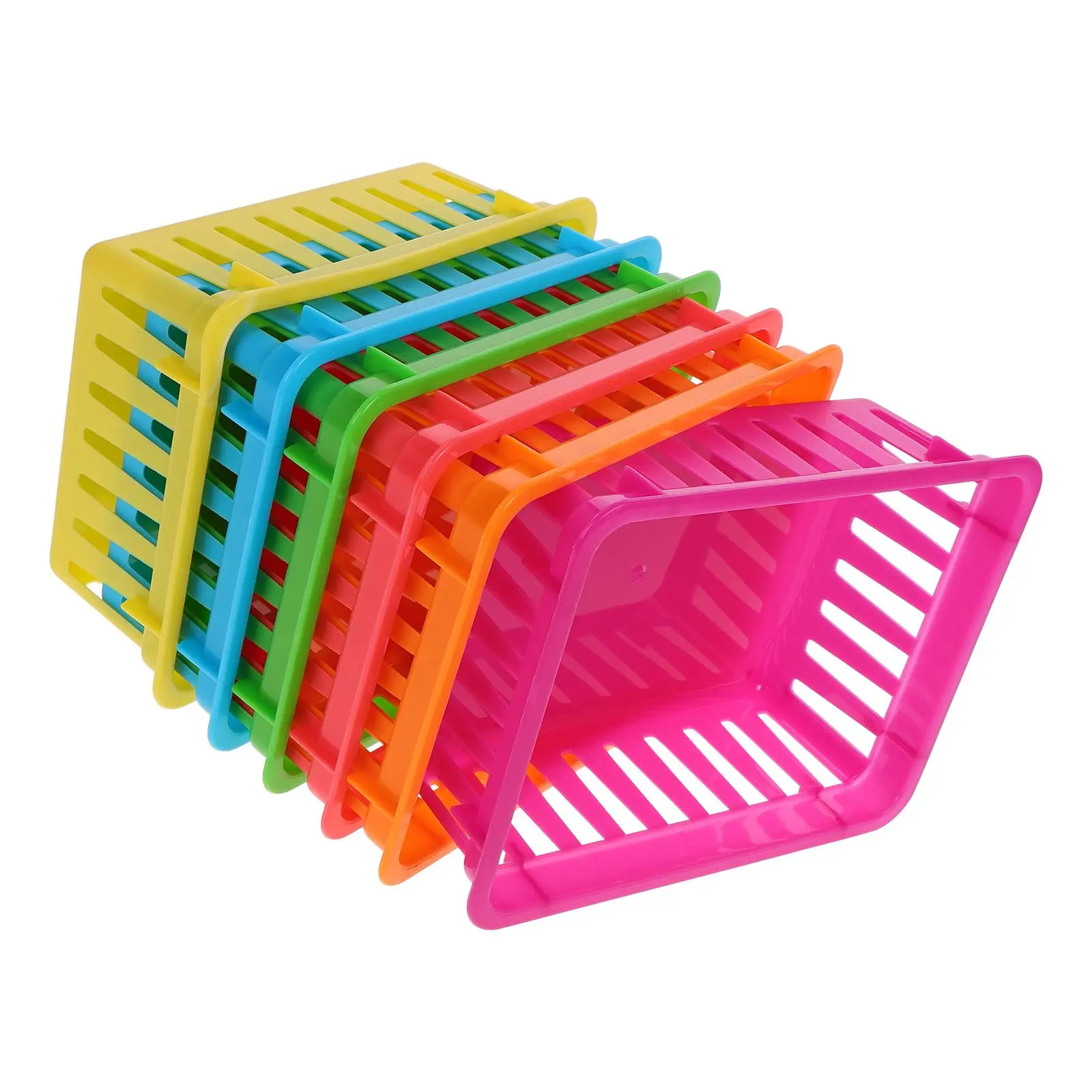 6 Pcs Colored Storage Baskets Plastic Desk Organizers Classroom Small Utility Baskets Pencil Bucket School Stationery Trays
6 Pcs Colored Storage Baskets Plastic Desk Organizers Classroom Small Utility Baskets Pencil Bucket School Stationery Trays