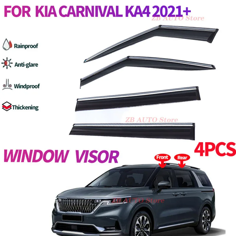 For Kia Carnival KA4 2021+ Window visors Rainwater prevention; Covering the sunlight; Anti fog; Snow prevention
For Kia Carnival KA4 2021+ Window visors Rainwater prevention; Covering the sunlight; Anti fog; Snow prevention