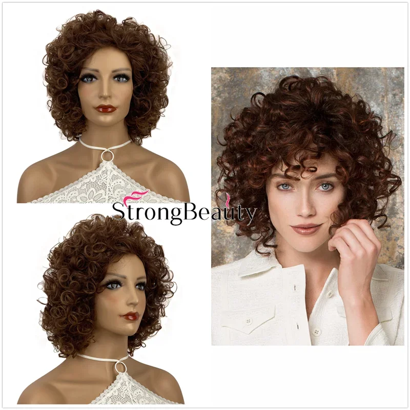 StrongBeauty короткий вьющийся парик, синтетические женские парики, термостойкие натуральные волосы без капель
StrongBeauty короткий вьющийся парик, синтетические женские парики, термостойкие натуральные волосы без капель