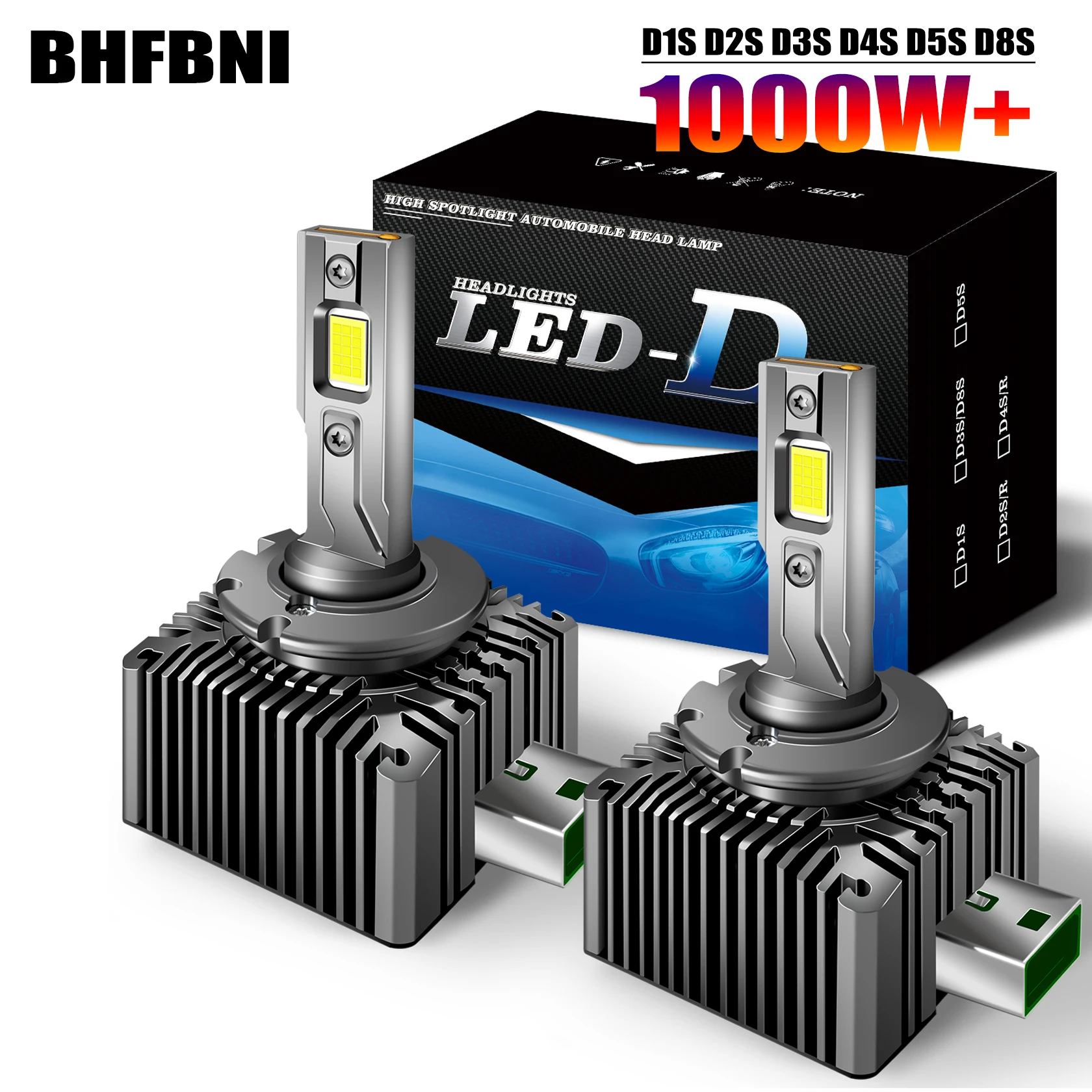 BHFBNI 600000LM 6500K 1000W D1S D2S D3S D4S D5S D8S LED Car Headlight Bulb Canbus CSP 7570 Fog Light Pure White 12V
BHFBNI 600000LM 6500K 1000W D1S D2S D3S D4S D5S D8S LED Car Headlight Bulb Canbus CSP 7570 Fog Light Pure White 12V