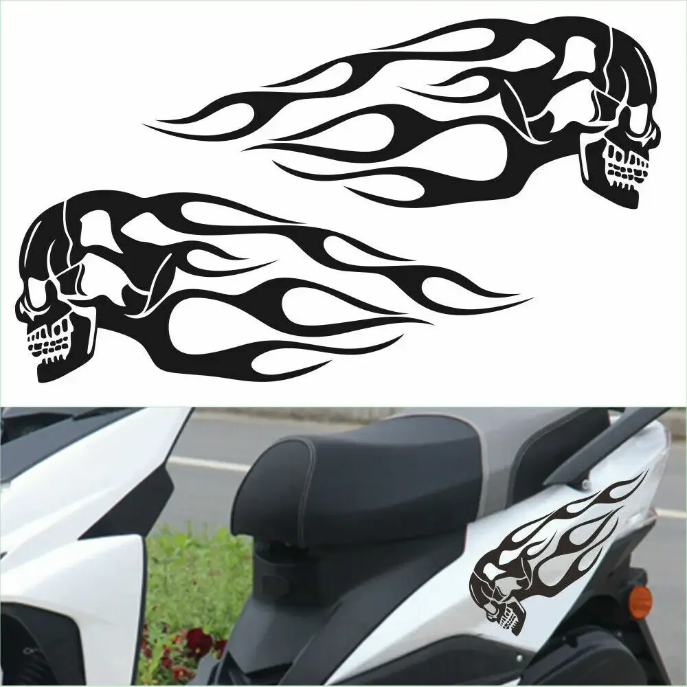 2pcs Set Motorcycle Gas Tank Flaming Flames Skull Badge Vinyl Decal Sticker
2pcs Set Motorcycle Gas Tank Flaming Flames Skull Badge Vinyl Decal Sticker