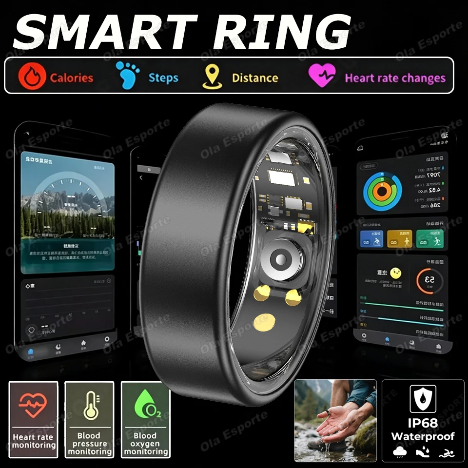 Ola Esporte Smart Ring Heart Rate Blood Oxygen/Pressure Women’s Health Sleep Monitoring 5GPS Montion IP68 Waterproof Smartring
Ola Esporte Smart Ring Heart Rate Blood Oxygen/Pressure Women’s Health Sleep Monitoring 5GPS Montion IP68 Waterproof Smartring