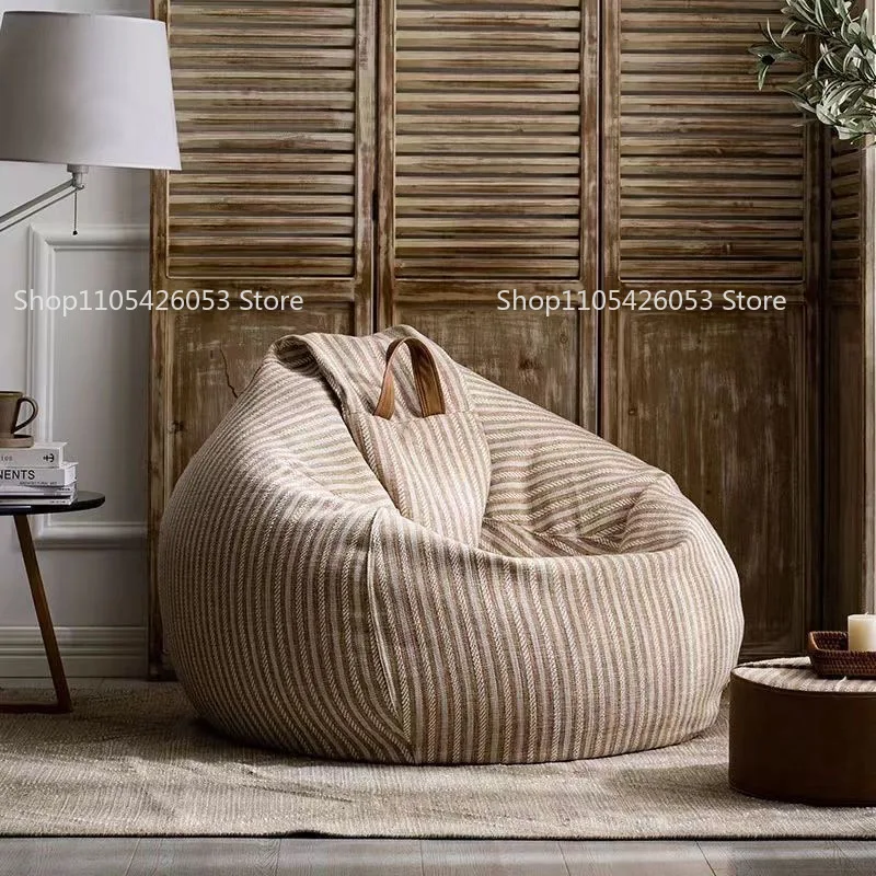 Cotton and linen striped lazy sofa bean bag, bean bag sofa, living room simple style sofa bean bag removable and washable
Cotton and linen striped lazy sofa bean bag, bean bag sofa, living room simple style sofa bean bag removable and washable