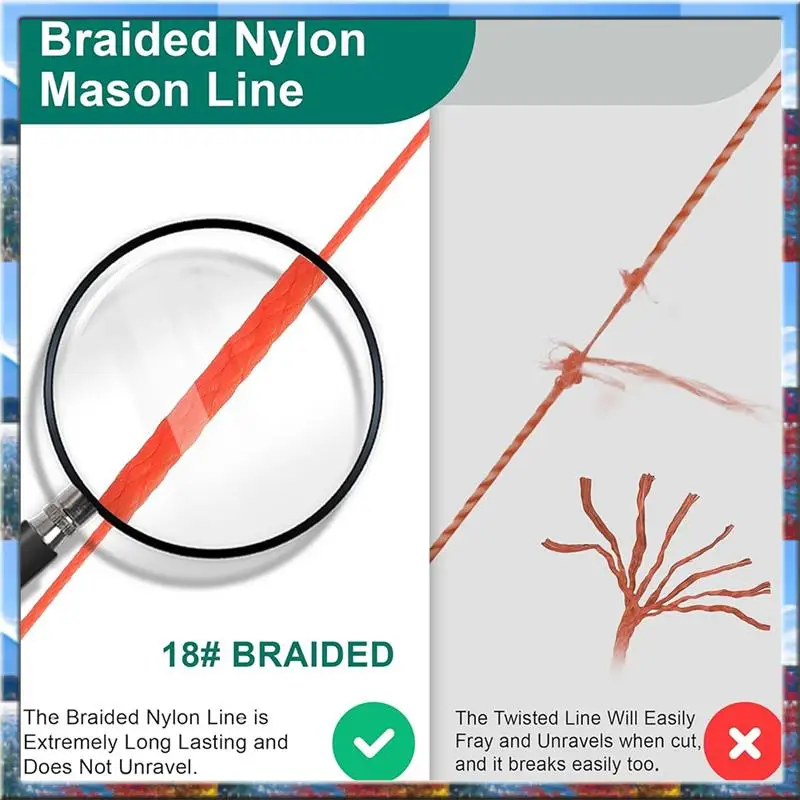 Top Deals 2 Pack Mason-Line With Handle, Twisted 540 FT 18 Reloadable Line Reel With 10 Built In Levels, Braided Nylon Line
Top Deals 2 Pack Mason-Line With Handle, Twisted 540 FT 18 Reloadable Line Reel With 10 Built In Levels, Braided Nylon Line