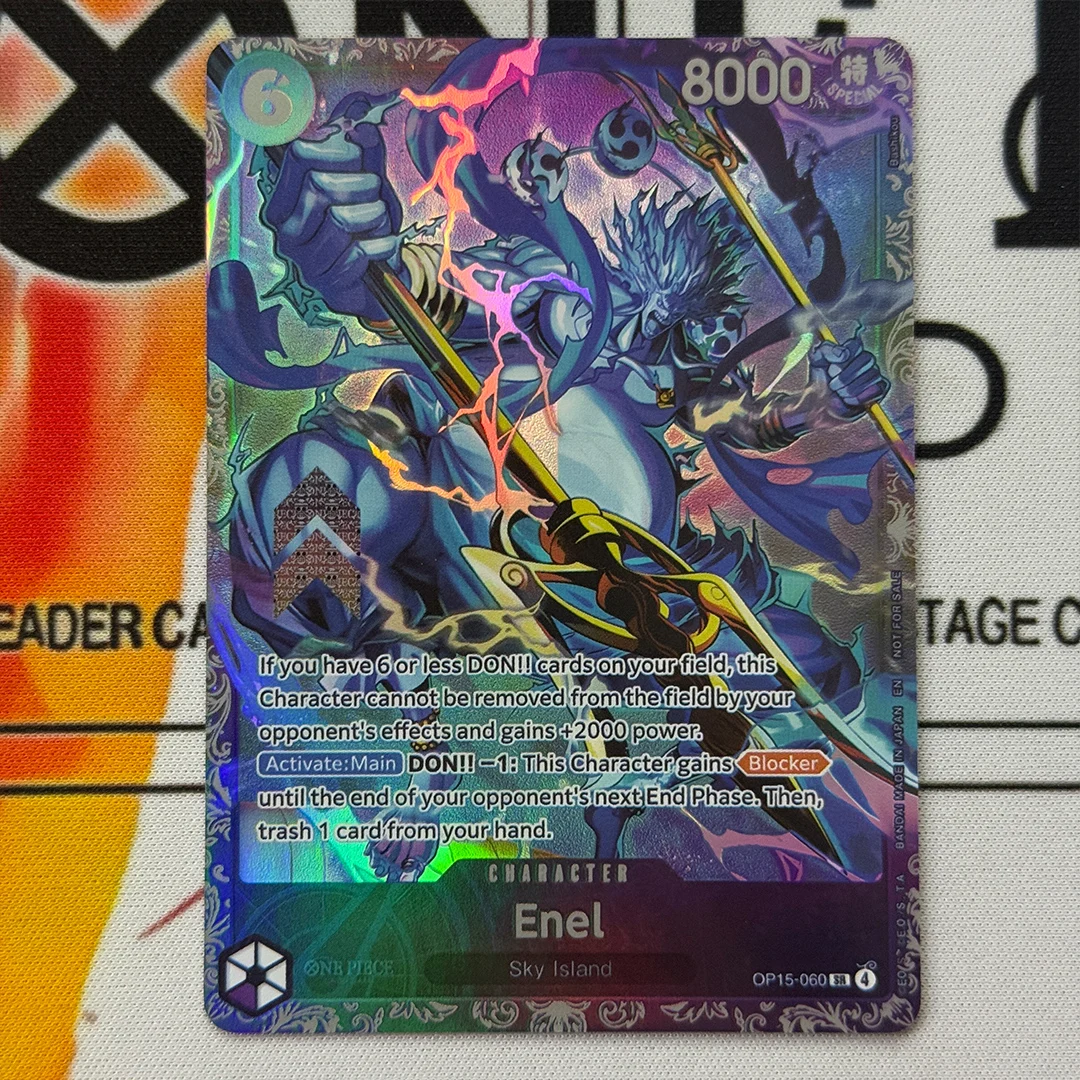 Коллекционная карта English Proxy Card One Piece 2026 Treasure Cup Top 8 Alt-Art OP15-060 Enel, подарок для фанатов аниме OPCG
Коллекционная карта English Proxy Card One Piece 2026 Treasure Cup Top 8 Alt-Art OP15-060 Enel, подарок для фанатов аниме OPCG