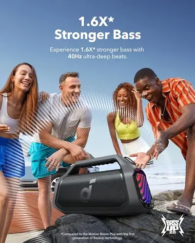 140W Bluetooth 5.3 Portable Speaker Featuring 2+2 Channels, BassUp 2.0, 20-Hour Playtime, IPX7 Waterproof, RGB Effects, Fast
140W Bluetooth 5.3 Portable Speaker Featuring 2+2 Channels, BassUp 2.0, 20-Hour Playtime, IPX7 Waterproof, RGB Effects, Fast