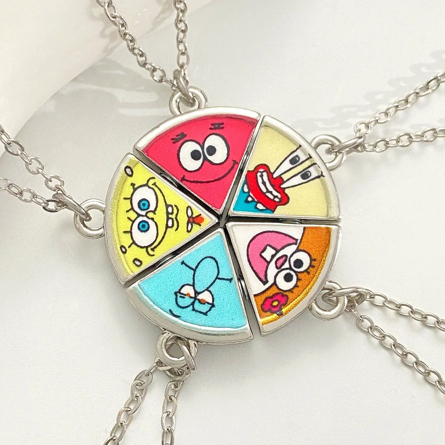 Cute Patrick Star Pizza Magnet Split Necklace SpongeBob Matching Couple Pendant Chain Lovely Cartoon Gift for Best Friends
Cute Patrick Star Pizza Magnet Split Necklace SpongeBob Matching Couple Pendant Chain Lovely Cartoon Gift for Best Friends