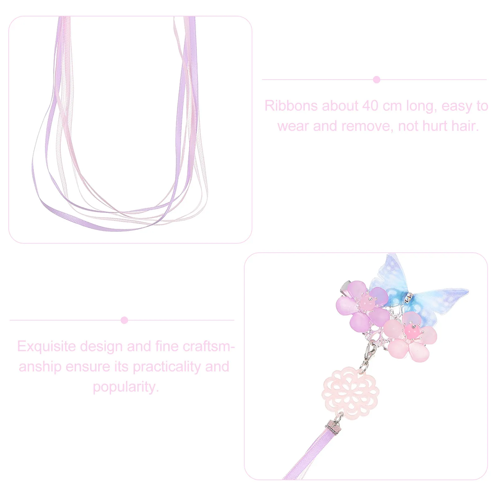 1Pair Butterfly Hair Clips Kid Hair Pins Chinese Culture Inspired Hanfu Headwear Decor for Birthday Prom Gift Idea
1Pair Butterfly Hair Clips Kid Hair Pins Chinese Culture Inspired Hanfu Headwear Decor for Birthday Prom Gift Idea