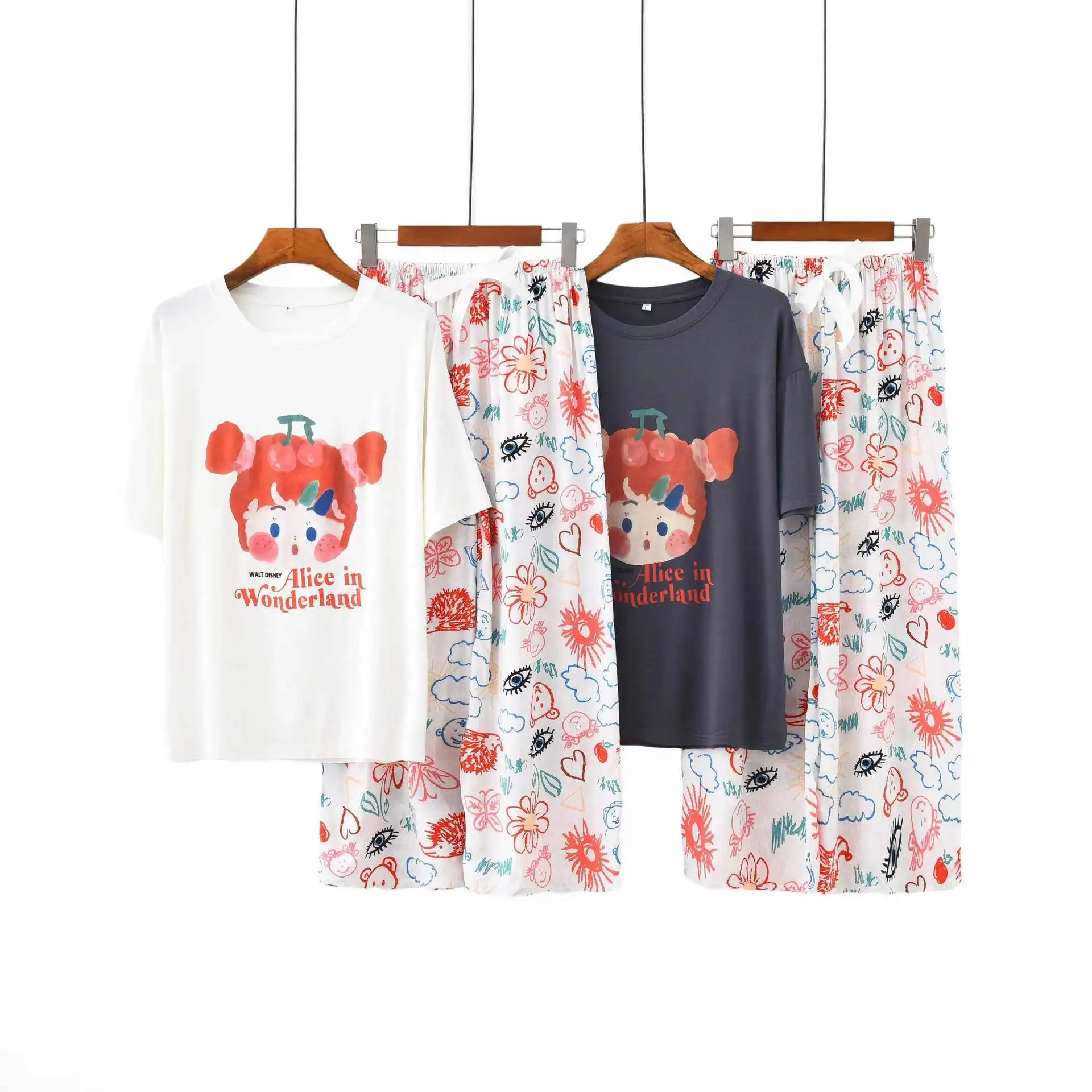 New Modal Women's Pajamas Casual Cute Round Neck Loose Home Suit Cool and Breathable Trouser Suits Cotton Cartoon Top Sleepwear
New Modal Women's Pajamas Casual Cute Round Neck Loose Home Suit Cool and Breathable Trouser Suits Cotton Cartoon Top Sleepwear