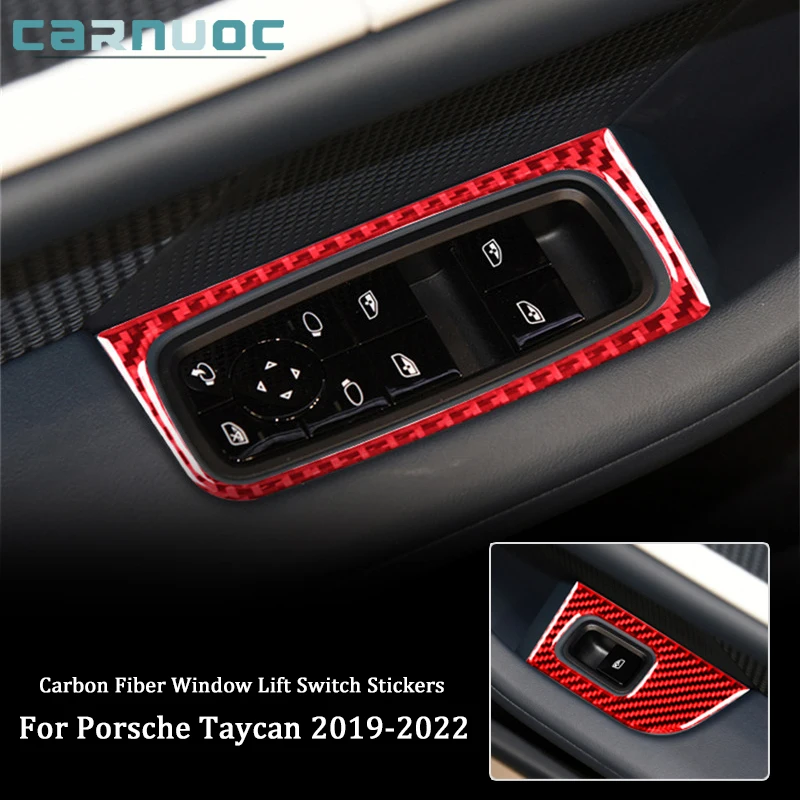 Carbon Fiber Window Glass Lift Switch Stickers For Porsche Taycan 2019 2020 2021 2022 Car Interior Decorative Accessories
Carbon Fiber Window Glass Lift Switch Stickers For Porsche Taycan 2019 2020 2021 2022 Car Interior Decorative Accessories