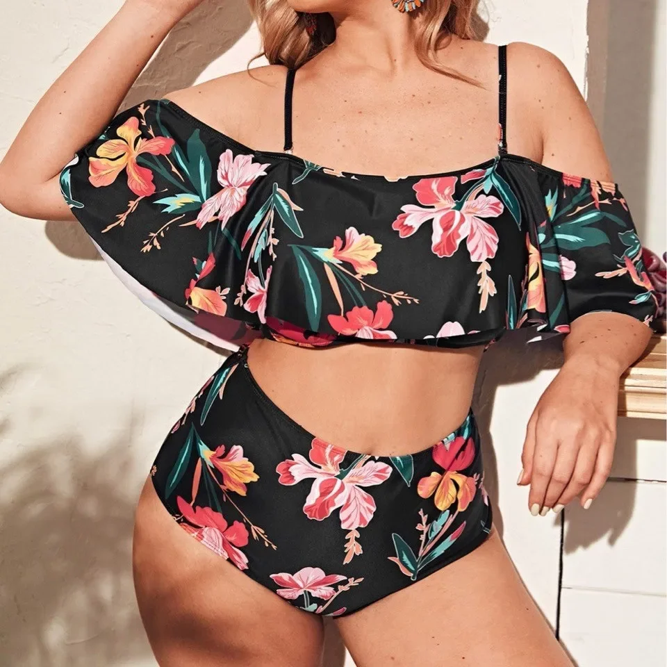 2025 Sexy Two Piece Swimsuit Classic Off Shoulder Women Swimwear Ruffle Monokini Retro Black Bodysuit Vintage Bathing Suit Girls
2025 Sexy Two Piece Swimsuit Classic Off Shoulder Women Swimwear Ruffle Monokini Retro Black Bodysuit Vintage Bathing Suit Girls