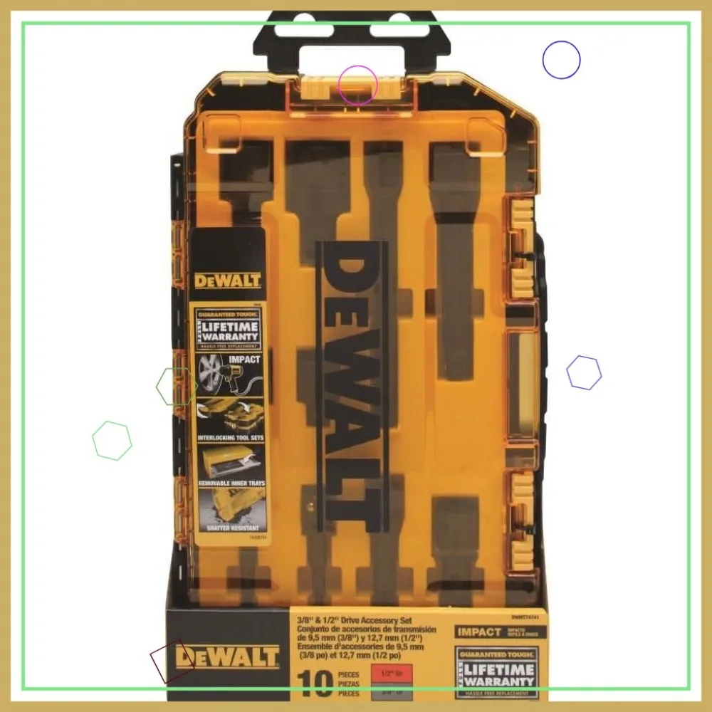 Набор головок для ударных отверток с удлинителями и адаптерами, метрическая, 10 предметов, привод 3/8 дюйма и 1/2 дюйма
Набор головок для ударных отверток с удлинителями и адаптерами, метрическая, 10 предметов, привод 3/8 дюйма и 1/2 дюйма