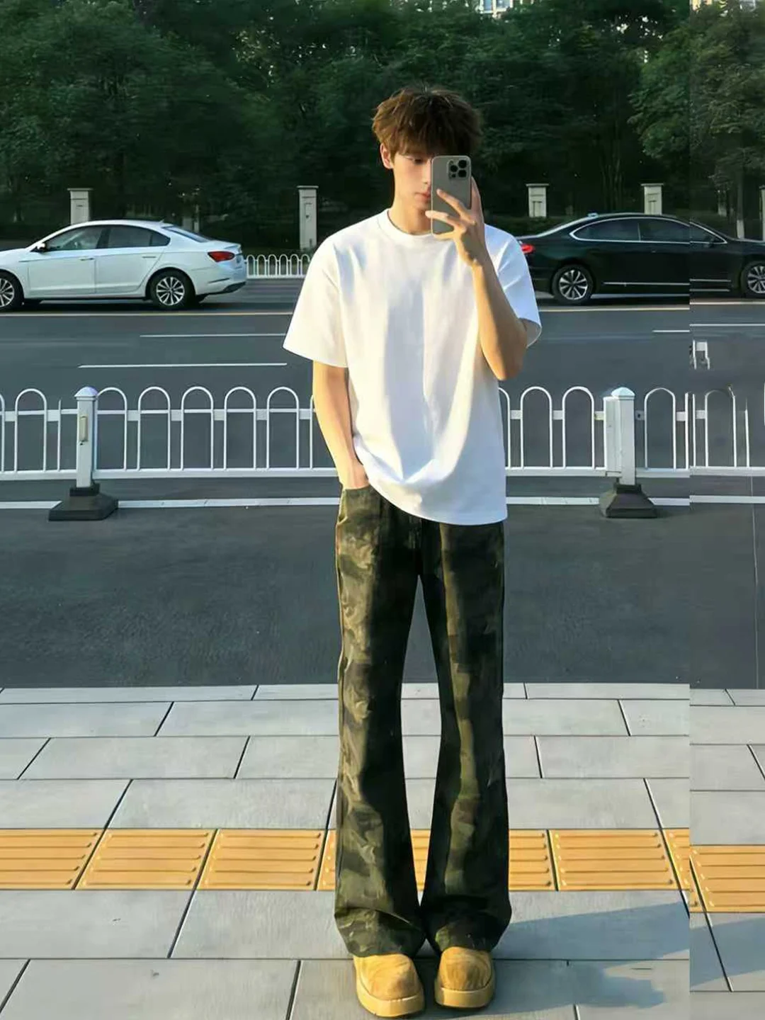 American High Street Camouflage Pants Men's Spring Vibe Slim Fit Knife Jeans Tall Extended Workwear Trousers
American High Street Camouflage Pants Men's Spring Vibe Slim Fit Knife Jeans Tall Extended Workwear Trousers