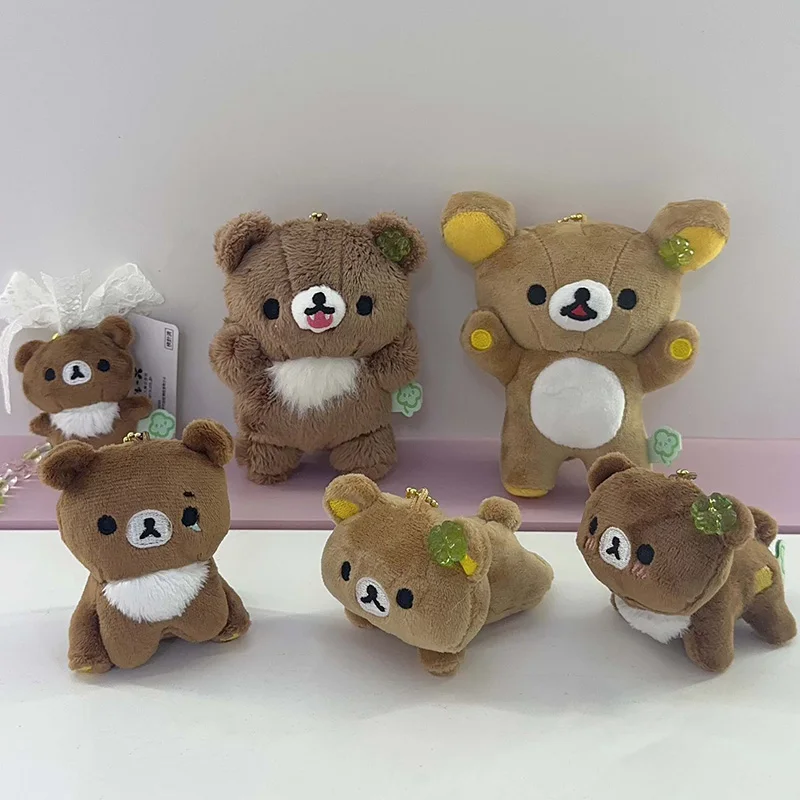 Japanese Style Rilakkuma Four Leaf Clover Plush Keychain Anime Peripherals Cute Multi Expression Brown Bear Charm Ornament Gift
Japanese Style Rilakkuma Four Leaf Clover Plush Keychain Anime Peripherals Cute Multi Expression Brown Bear Charm Ornament Gift