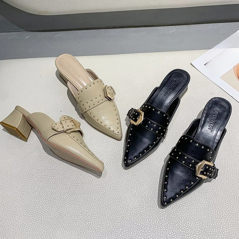 Новинка 2023 года в Европе и США, ретро полутапочки Baotou на среднем каблуке с острым носком, модные повседневные женские туфли
Новинка 2023 года в Европе и США, ретро полутапочки Baotou на среднем каблуке с острым носком, модные повседневные женские туфли