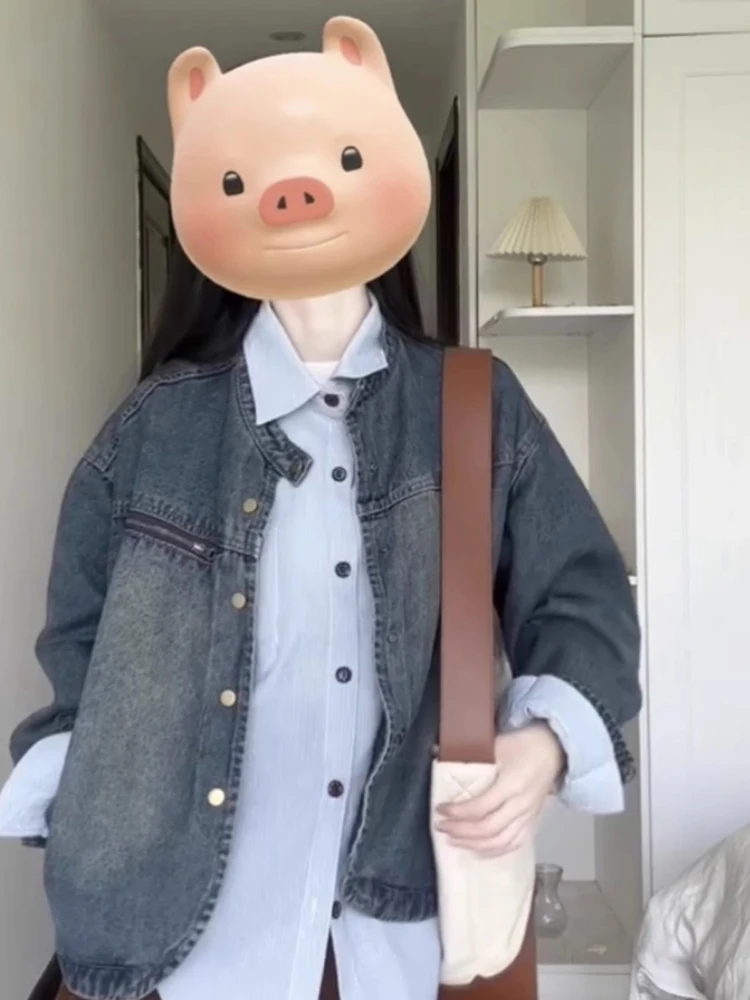 Denim Coat Long With Fur Womens Autumn Woolen Cozy Buttoned Appliques Patchwork Slim-Fit Temperament Leisure Notched Fitted Chic
Denim Coat Long With Fur Womens Autumn Woolen Cozy Buttoned Appliques Patchwork Slim-Fit Temperament Leisure Notched Fitted Chic