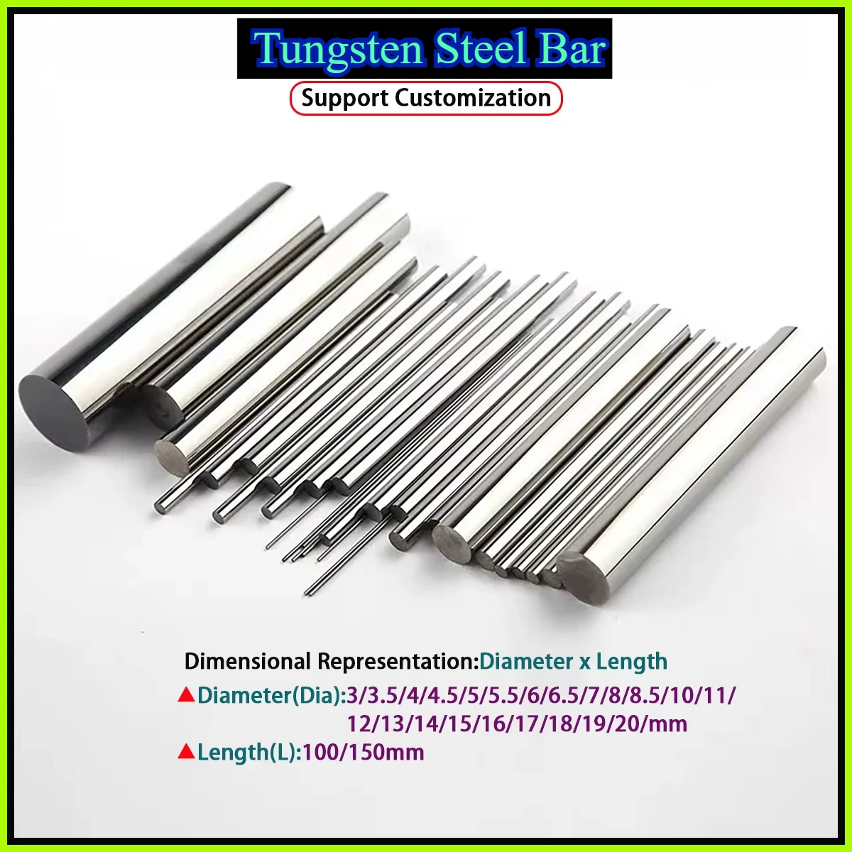 Tungsten Steel Bar Wear Resistant And High Hardness CNC Machine Solid Carbide Round Rod Abrasive Dia3-20mm L100MM/150mm 1Pcs
Tungsten Steel Bar Wear Resistant And High Hardness CNC Machine Solid Carbide Round Rod Abrasive Dia3-20mm L100MM/150mm 1Pcs