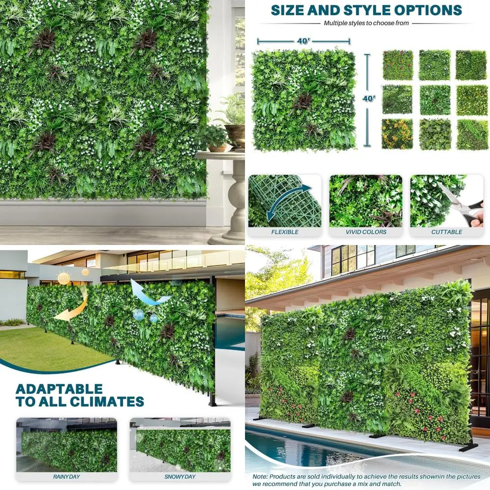 "COARBOR 6-Pack 40-Inch by 40-Inch Artificial Boxwood 3D Panel Faux Ivy Fence Privacy Hedge Plant Wall Panels"
"COARBOR 6-Pack 40-Inch by 40-Inch Artificial Boxwood 3D Panel Faux Ivy Fence Privacy Hedge Plant Wall Panels"