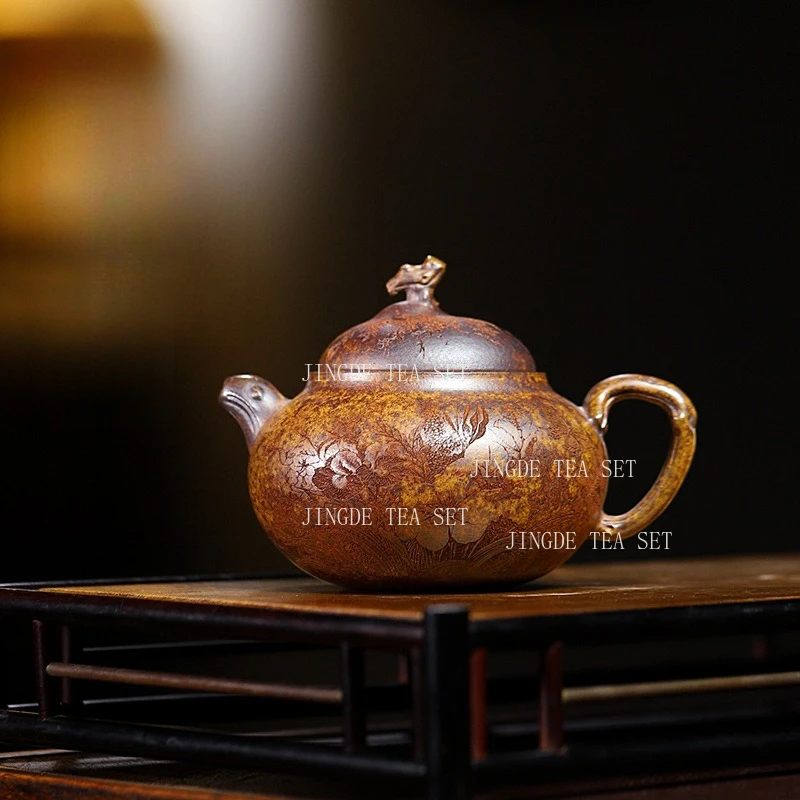 280ml Carved Purple Clay Teapot Chinese Gourd Teapot Small Capacity Teapot Ball Hole Filter Hole Small Capacity Tea Maker
280ml Carved Purple Clay Teapot Chinese Gourd Teapot Small Capacity Teapot Ball Hole Filter Hole Small Capacity Tea Maker