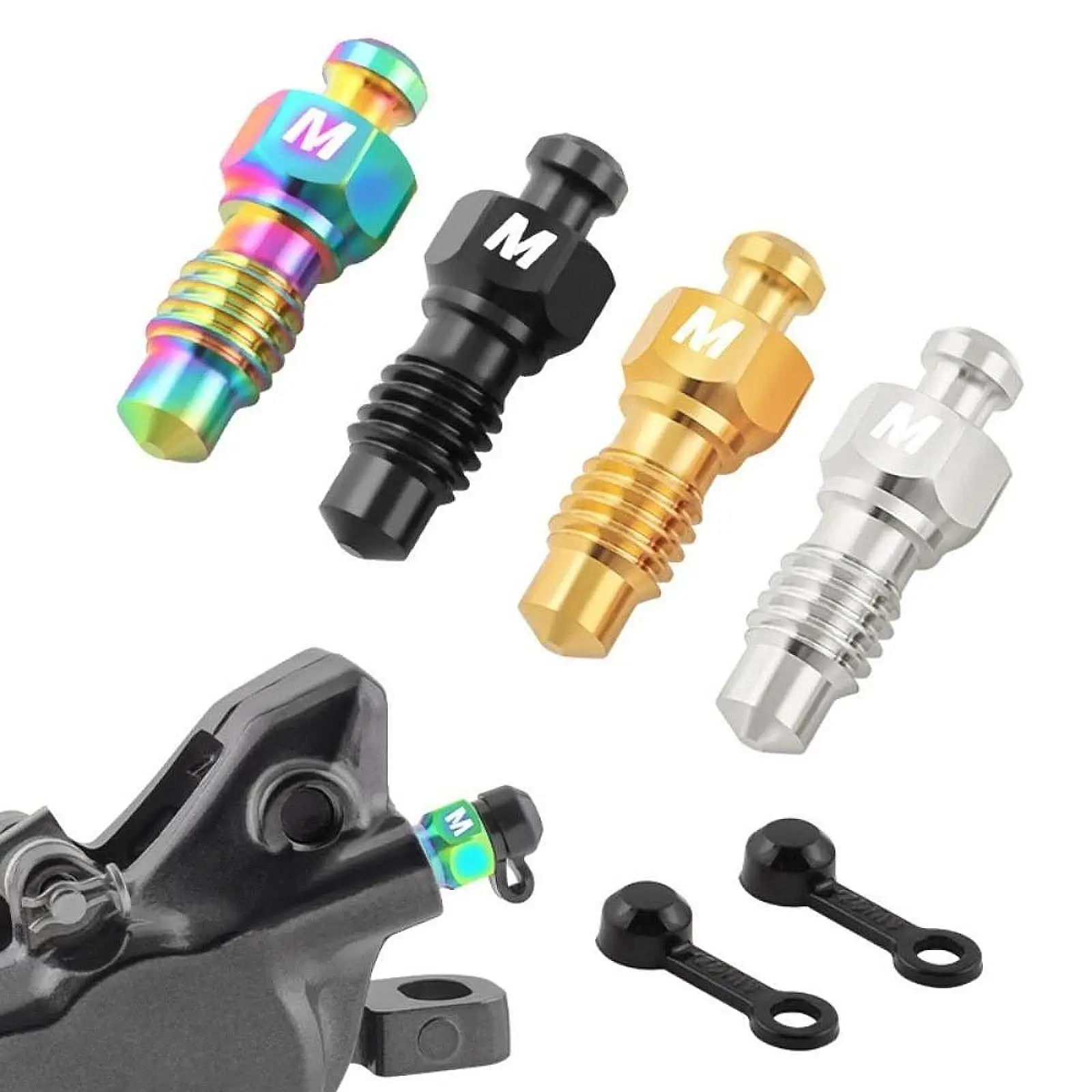 Durable Titanium Bike Brake Bleed Screws M6 Caliper Bolts with Dust Caps for MTB Road Bicycle Accessories
Durable Titanium Bike Brake Bleed Screws M6 Caliper Bolts with Dust Caps for MTB Road Bicycle Accessories