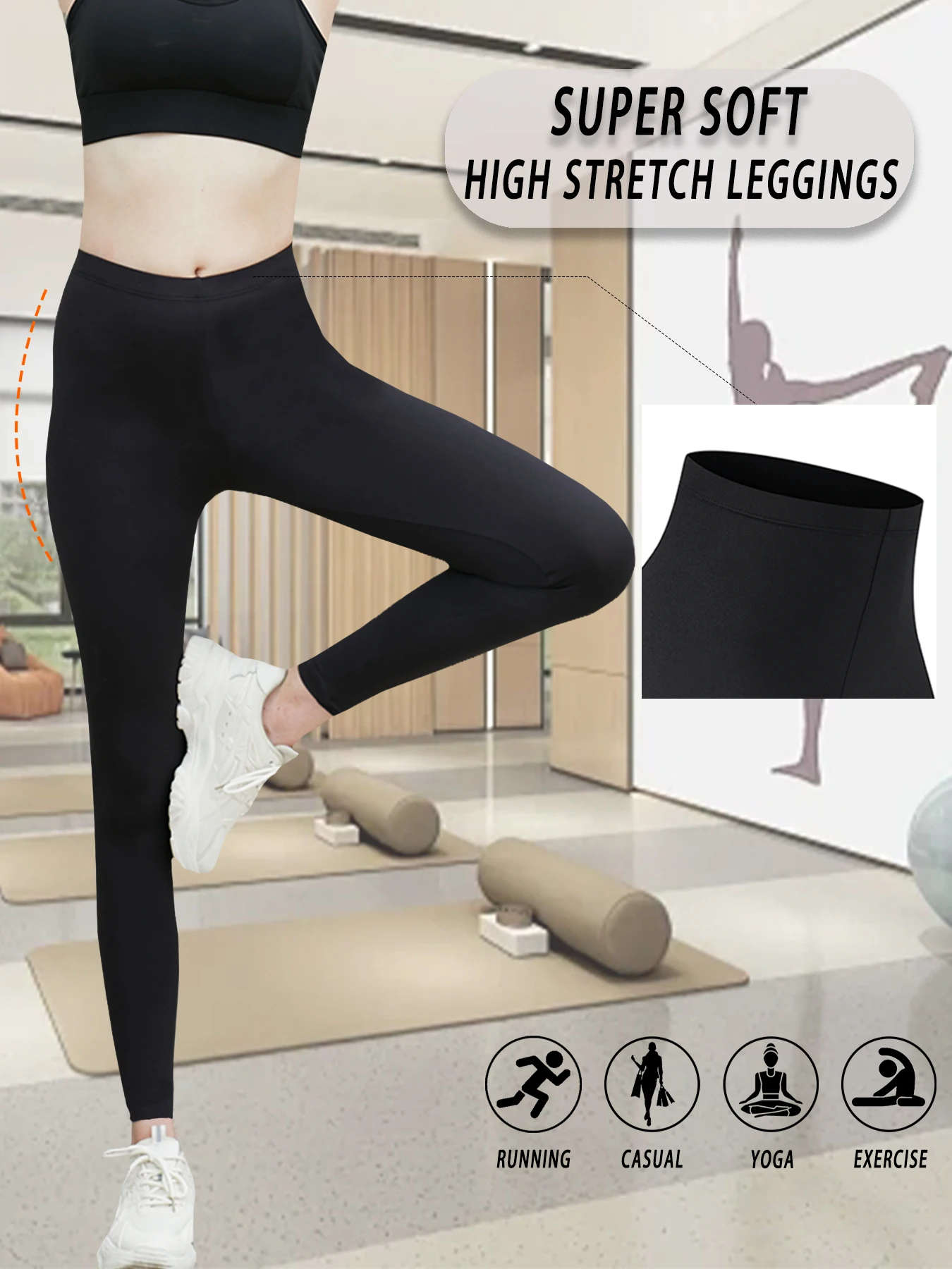Women's Super Soft Leggings High Elasticity No See Through Workout Yoga Running Athletic Push Up Gym Long Fitness Leggings
Women's Super Soft Leggings High Elasticity No See Through Workout Yoga Running Athletic Push Up Gym Long Fitness Leggings