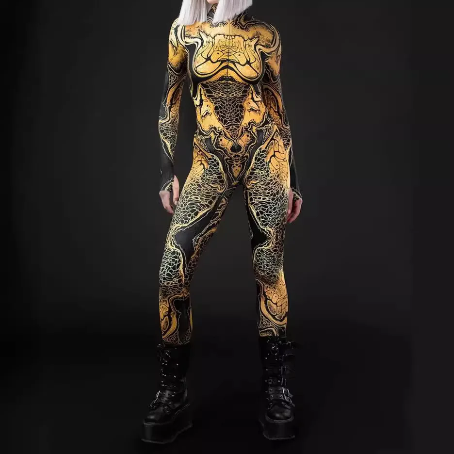 Bright Coloured Drawing Armor Cyber Bodysuit Women Cosplay Zentai Jumpsuit Costume Halloween Party Performance Suit
Bright Coloured Drawing Armor Cyber Bodysuit Women Cosplay Zentai Jumpsuit Costume Halloween Party Performance Suit