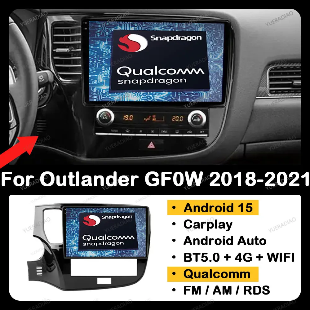 Android 15 Carplay Auto For Mitsubishi Outlander 3 III GF0W GG0W 2018 - 2021 Head Unit Qualcomm Multimedia Stereo Video Player
Android 15 Carplay Auto For Mitsubishi Outlander 3 III GF0W GG0W 2018 - 2021 Head Unit Qualcomm Multimedia Stereo Video Player