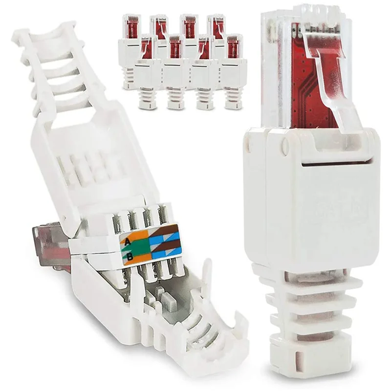 AB46-40 X Network Connectors Tool-Free RJ45 CAT6 LAN UTP Cable Plug Without Tools Cat5 Cat7 Installation Cable Patch Cable
AB46-40 X Network Connectors Tool-Free RJ45 CAT6 LAN UTP Cable Plug Without Tools Cat5 Cat7 Installation Cable Patch Cable