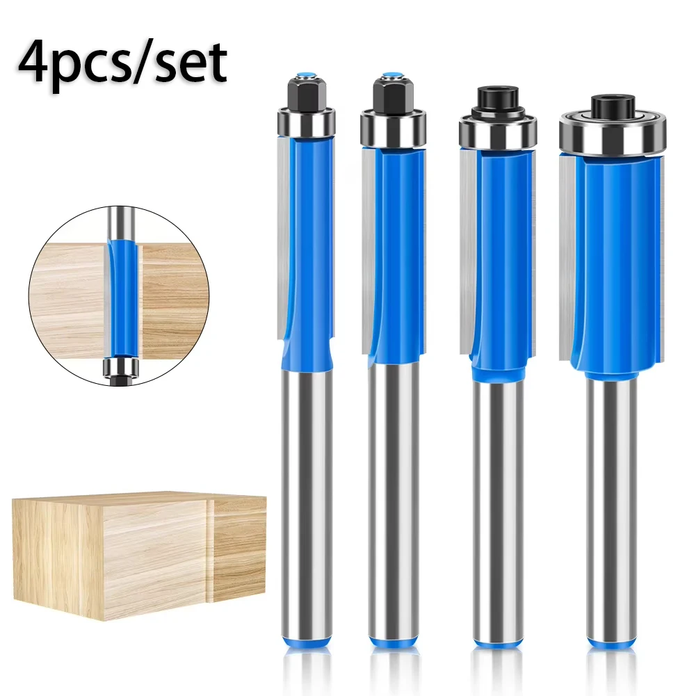 4PCS of 6mm 1/4in Shank Blade Flush Trim Router Bit With Bearing For Wood Template Pattern Bit Tungsten Carbide Milling Cutt
4PCS of 6mm 1/4in Shank Blade Flush Trim Router Bit With Bearing For Wood Template Pattern Bit Tungsten Carbide Milling Cutt