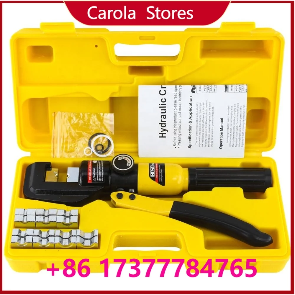 YQK-70 Manual Hydraulic Cable Crimper 4-70mm² Copper Aluminum Terminal Crimping Plier Portable Wire Lug Crimp
YQK-70 Manual Hydraulic Cable Crimper 4-70mm² Copper Aluminum Terminal Crimping Plier Portable Wire Lug Crimp