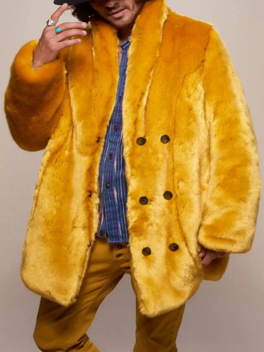 New Plus-size Men's Faux Fur Coat Yellow Mink Personality Fashion Comfort Faux Mink Coat For Men
New Plus-size Men's Faux Fur Coat Yellow Mink Personality Fashion Comfort Faux Mink Coat For Men