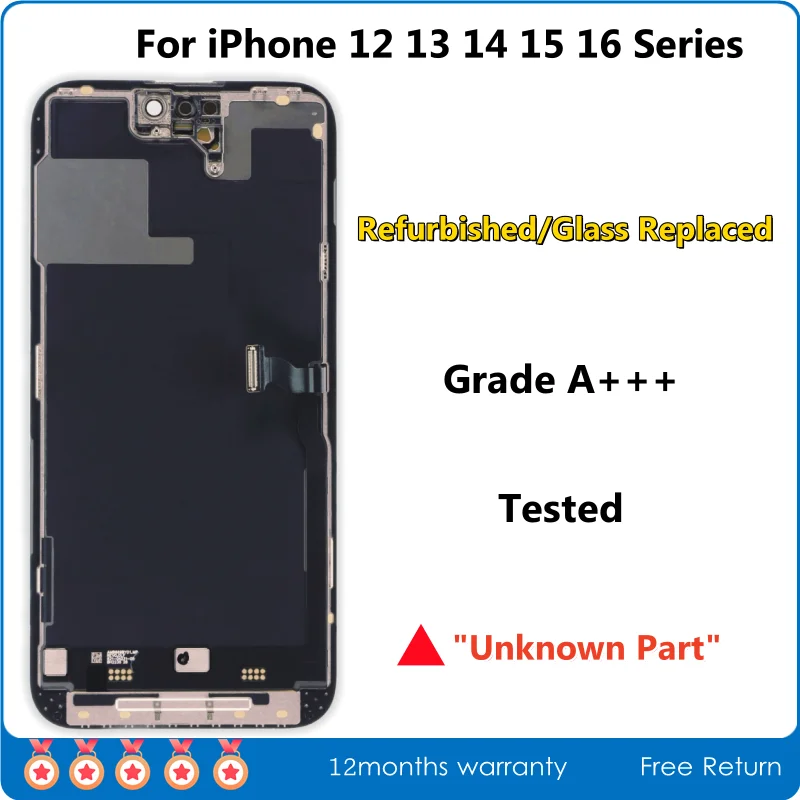 Восстановленный экран A +++ для iPhone 12, 13 mini 14 15 Plus 16 Pro Max, ЖК-дисплей в сборе, 100% заменяемое стекло, протестировано
Восстановленный экран A +++ для iPhone 12, 13 mini 14 15 Plus 16 Pro Max, ЖК-дисплей в сборе, 100% заменяемое стекло, протестировано