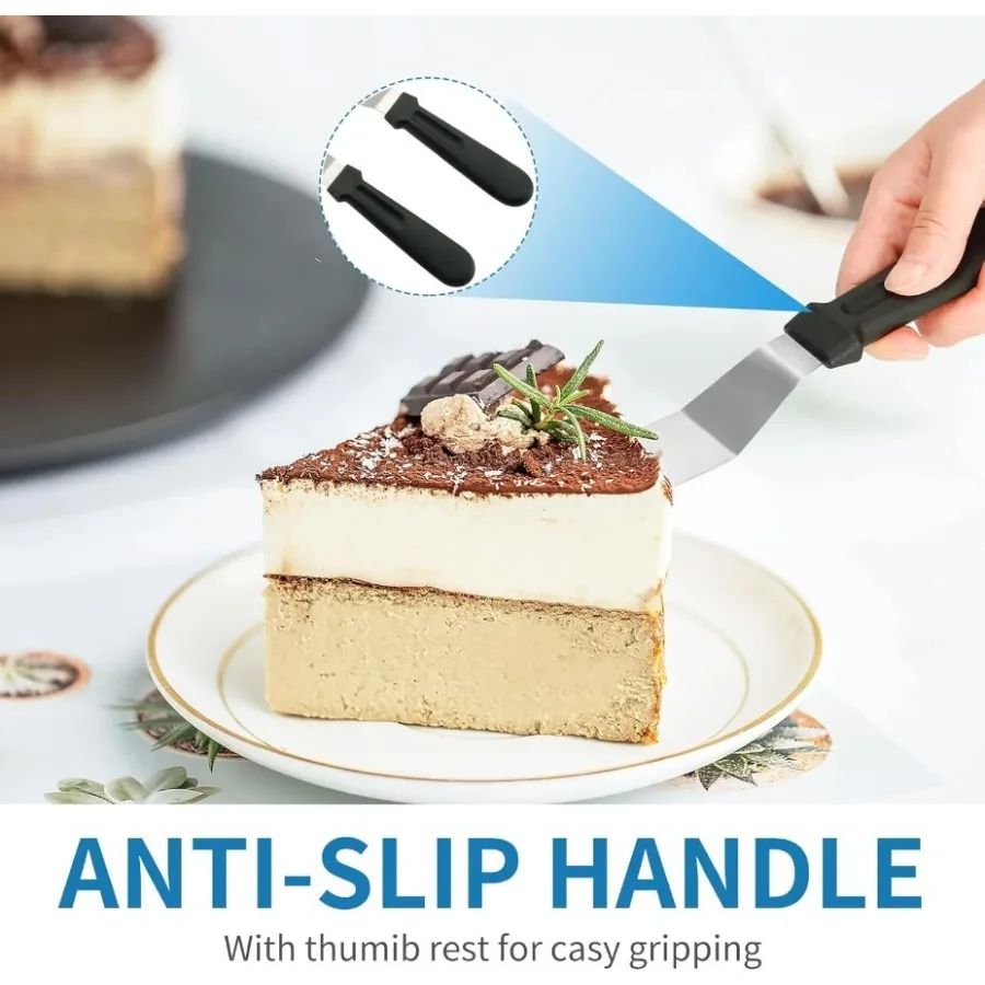 3PCS Stainless Steel Offset Icing Spatula Set, Angled Cake Frosting Knives with Comfortable Handle for Baking
3PCS Stainless Steel Offset Icing Spatula Set, Angled Cake Frosting Knives with Comfortable Handle for Baking