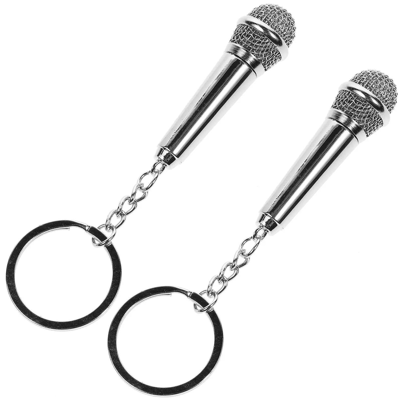 2 Pcs Metal Key Practical Keychain Rhinestones Holder Little Tiny Microphone Charm for Music Enthusiasts
2 Pcs Metal Key Practical Keychain Rhinestones Holder Little Tiny Microphone Charm for Music Enthusiasts