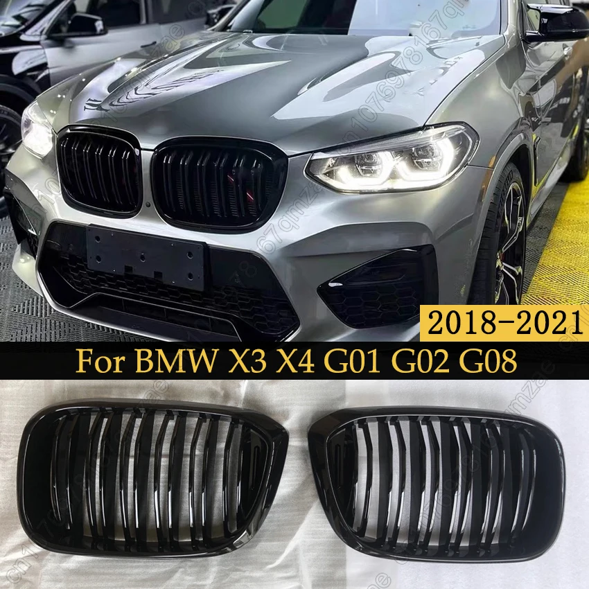 Single/Dual Slat Style Grille Front Kidney Grille Line Front Bumper Grille For BMW X3 X4 G01 G02 G08 2018-2021 Racing Grills
Single/Dual Slat Style Grille Front Kidney Grille Line Front Bumper Grille For BMW X3 X4 G01 G02 G08 2018-2021 Racing Grills