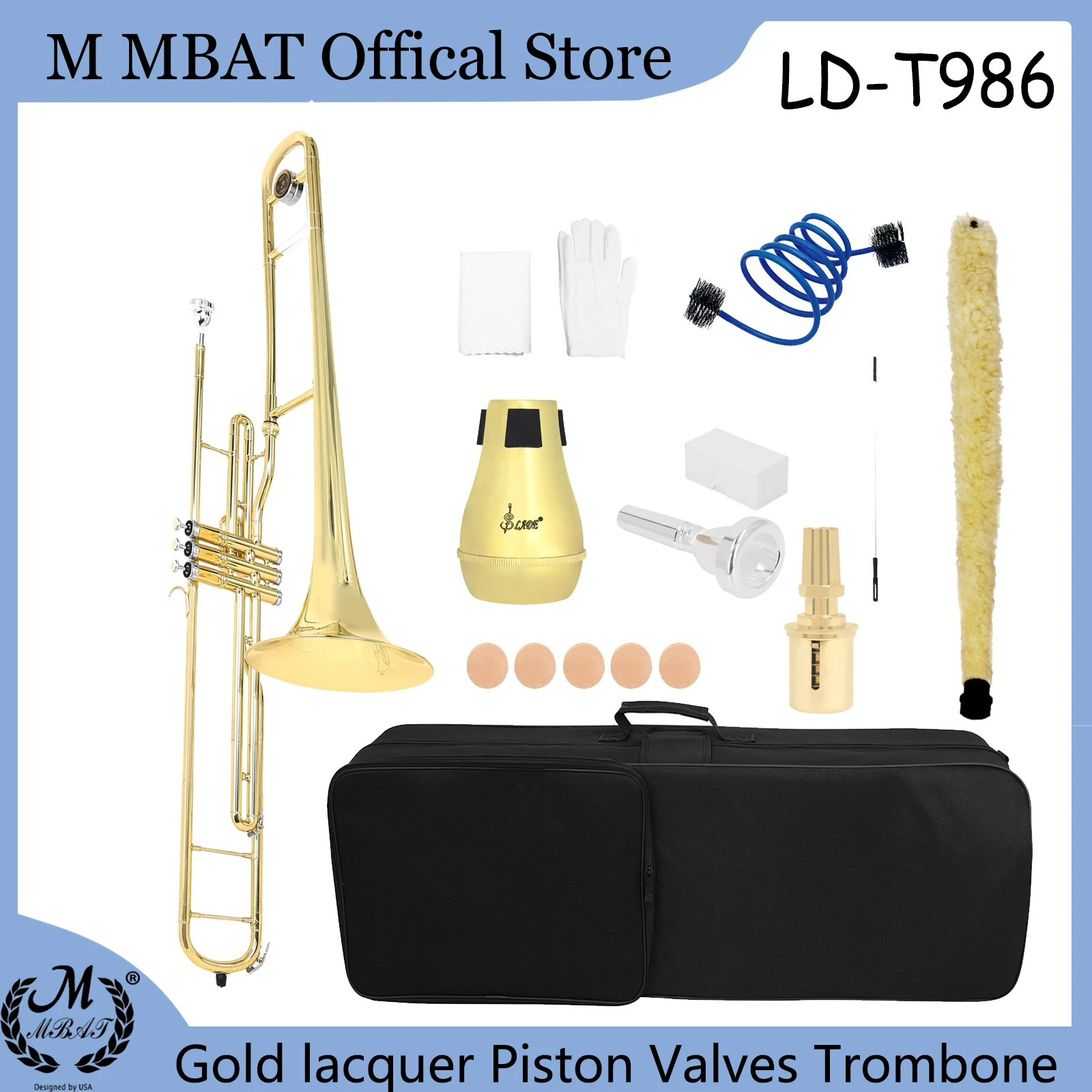SLADE 3-Valve Golden Trombone Brass Body Lead/Weld-Free Trombone Corrosion-Resistant for Precise Wind Instrument Performance
SLADE 3-Valve Golden Trombone Brass Body Lead/Weld-Free Trombone Corrosion-Resistant for Precise Wind Instrument Performance