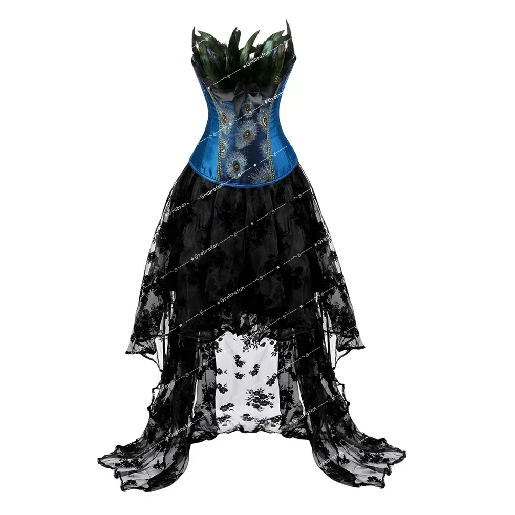 Женский корсет, юбки для выпускного вечера, бюстье с павлином, корсеты с вышивкой и перьями, готический корсаж, винтажные ретро-наряды, модные костюмы
Женский корсет, юбки для выпускного вечера, бюстье с павлином, корсеты с вышивкой и перьями, готический корсаж, винтажные ретро-наряды, модные костюмы