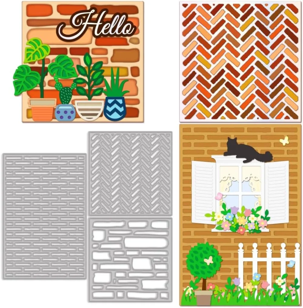 3 шт., штампы для резки фона кирпичной стены, металлические штампы, трафареты, высечки из углеродистой стали, тиснение, шаблон для изготовления карт
3 шт., штампы для резки фона кирпичной стены, металлические штампы, трафареты, высечки из углеродистой стали, тиснение, шаблон для изготовления карт