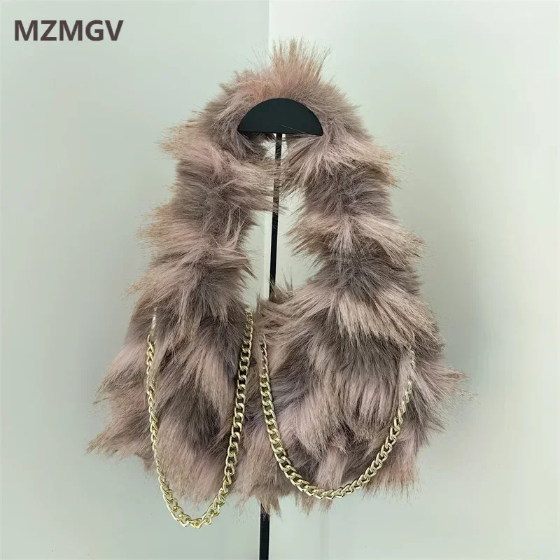 Meet You Pink Color Faux Fox Fur Handbag Winter Y2K Soft Fluffy Plush Tote Sling Gold Chain Trend Shopper Shoulder Crossbody Bag
Meet You Pink Color Faux Fox Fur Handbag Winter Y2K Soft Fluffy Plush Tote Sling Gold Chain Trend Shopper Shoulder Crossbody Bag