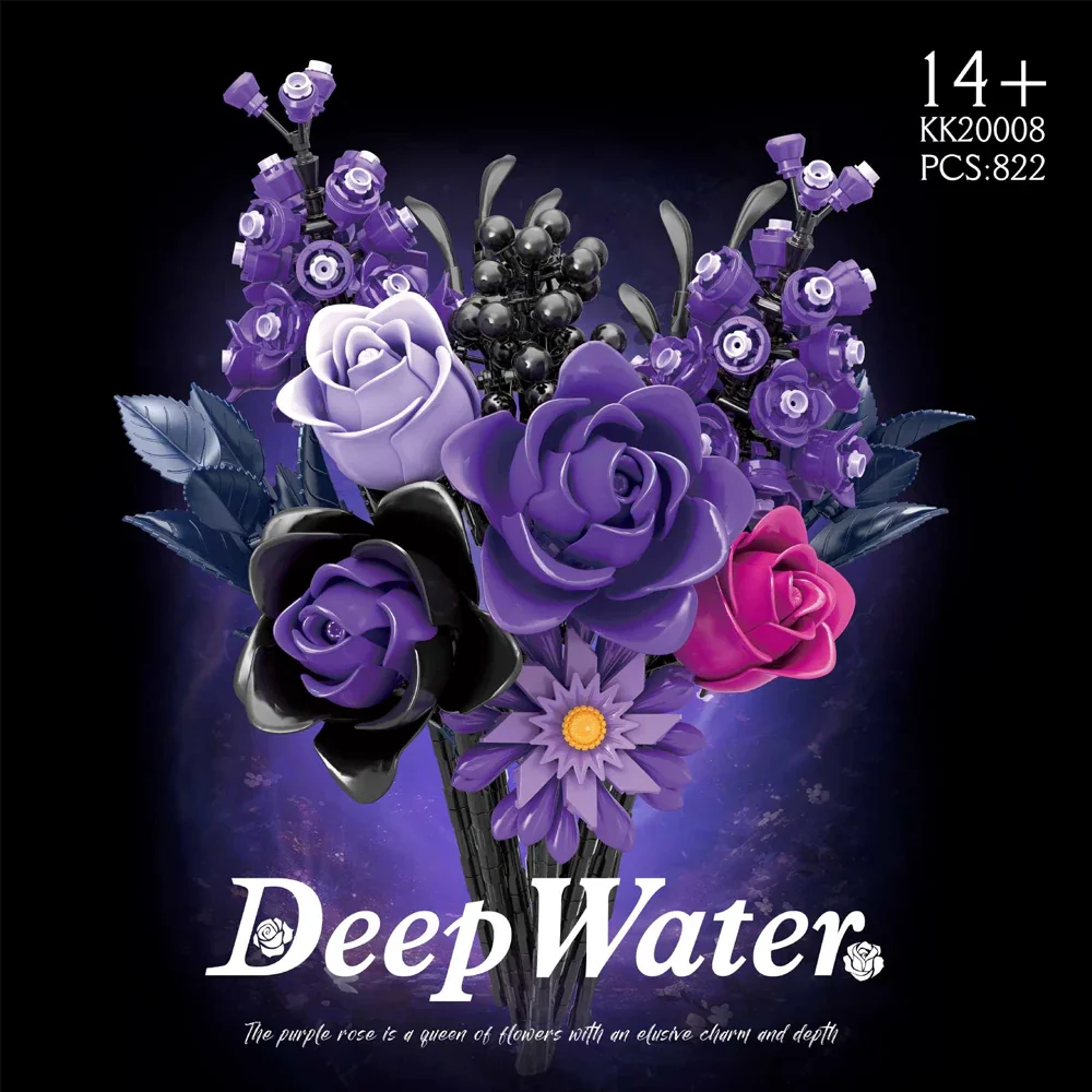 822PCS MOC Purple Rose Botanical Building Block Set,Gothic Decor Rose Flower Bouquet Model Toys Blocks Valentines Day Gifts
822PCS MOC Purple Rose Botanical Building Block Set,Gothic Decor Rose Flower Bouquet Model Toys Blocks Valentines Day Gifts