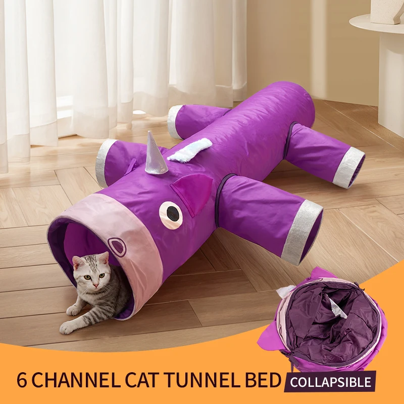 Christmas gifts Cat Tunnel Toy, Large collapsible cat and dog tunnel toys, 6 entrances and exits design, unique unicorn shape
Christmas gifts Cat Tunnel Toy, Large collapsible cat and dog tunnel toys, 6 entrances and exits design, unique unicorn shape