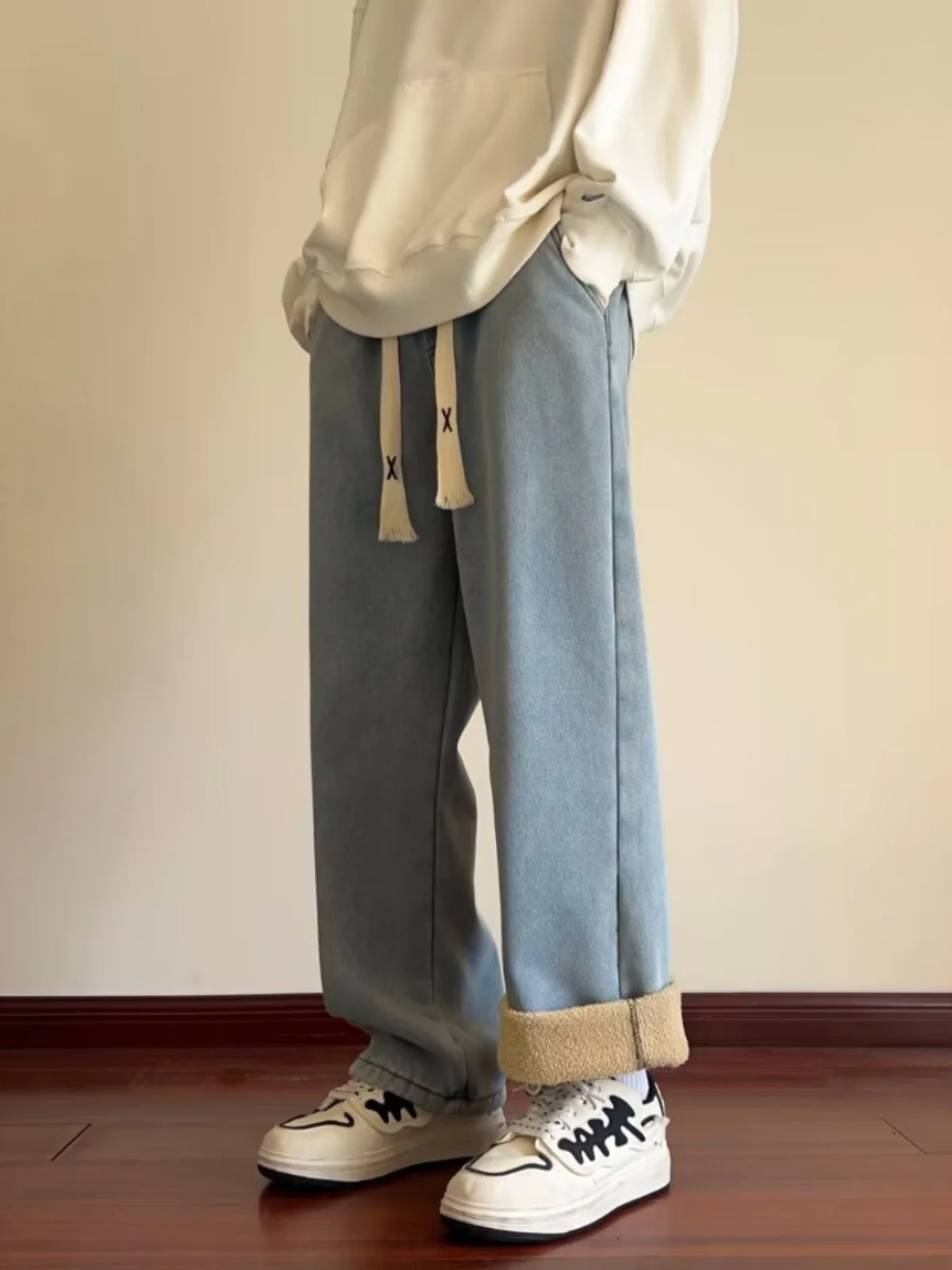 Thiened Fce Men's Jeans Winter Warm Straight Leg American Sle High Street Long Trousers Youth Trendy Wear Resistant
Thiened Fce Men's Jeans Winter Warm Straight Leg American Sle High Street Long Trousers Youth Trendy Wear Resistant