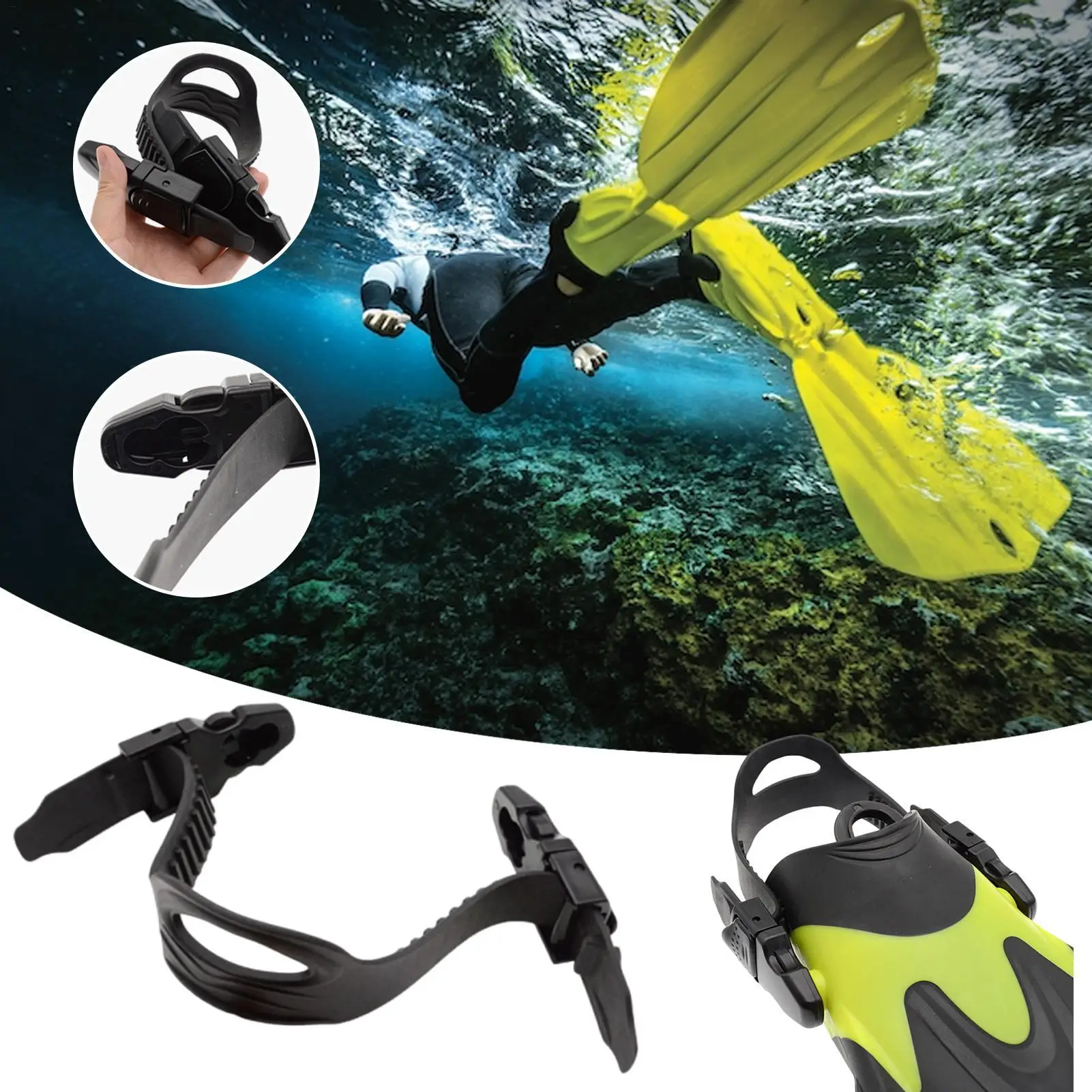 Replacement Fin Straps Adjustable Open Heel Fins Straps Set 2pcs Non Slip Snorkeling Gear for Divers Swimmers Adults Men Women
Replacement Fin Straps Adjustable Open Heel Fins Straps Set 2pcs Non Slip Snorkeling Gear for Divers Swimmers Adults Men Women