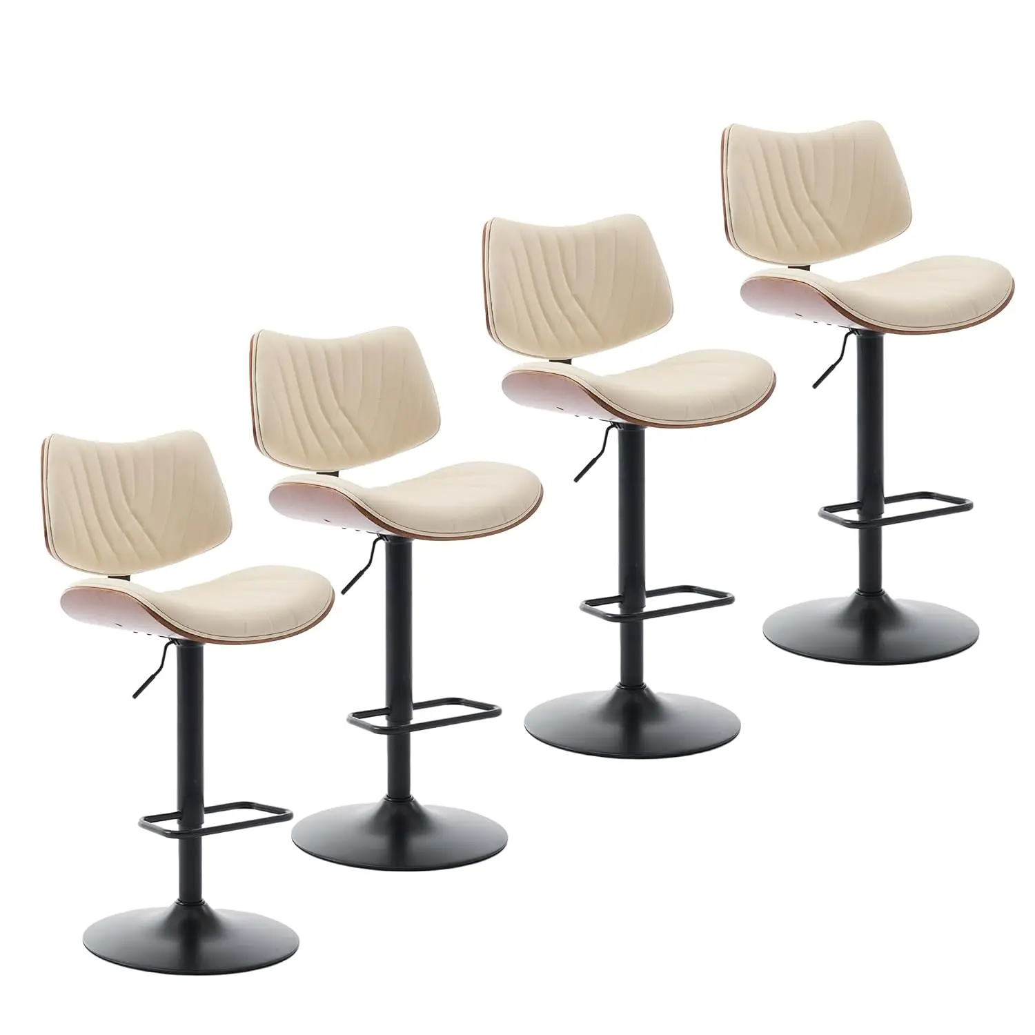 Swivel Bar Stool 4pcs,Faux Leather Walnut Back,Adjustable Height,Kitchen Dining Cafe,Customized
Swivel Bar Stool 4pcs,Faux Leather Walnut Back,Adjustable Height,Kitchen Dining Cafe,Customized