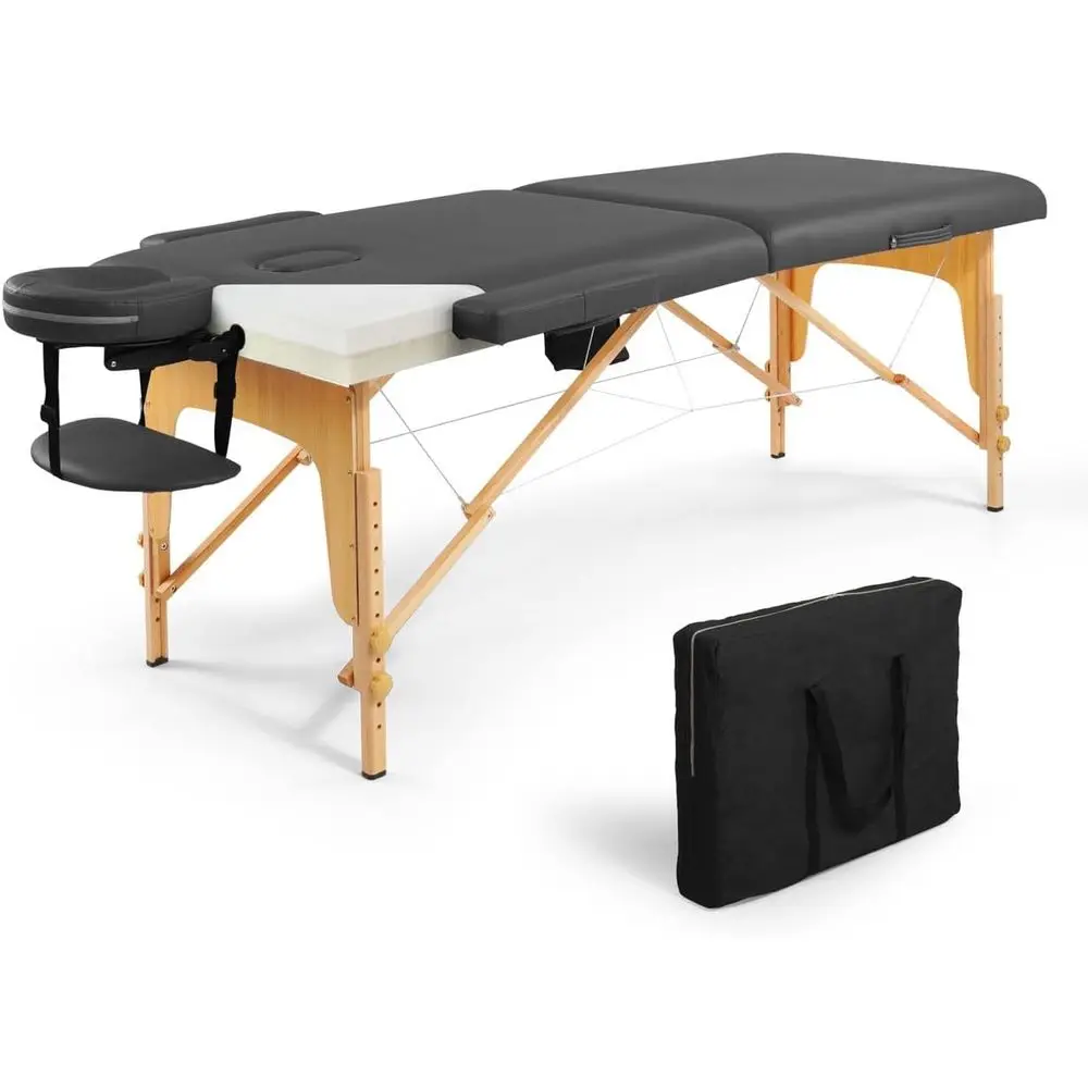 84 Height Adjustable Memory Foam Massage Table, 28 Wide, Portable with Facial Cradle, Wooden Legs & Carry Case, Black
84 Height Adjustable Memory Foam Massage Table, 28 Wide, Portable with Facial Cradle, Wooden Legs & Carry Case, Black
