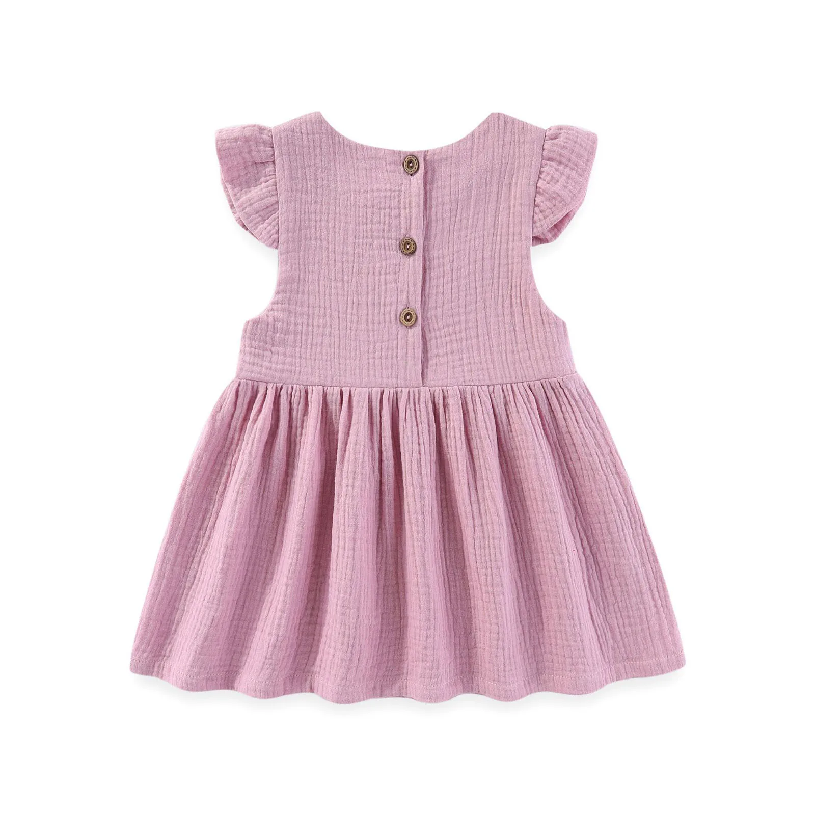New Summer Girls Dress Cute Solid Sundress Toddler Kids Flying Sleeve Princess Dress Children Comfortable Casual Dress 1-5Years
New Summer Girls Dress Cute Solid Sundress Toddler Kids Flying Sleeve Princess Dress Children Comfortable Casual Dress 1-5Years
