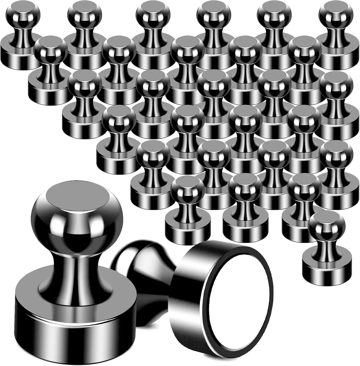 30Pcs Strong Fridge Magnets, Neodymium Push Pin Magnets for Pictures, Whiteboard, Office, Classroom, Locker
30Pcs Strong Fridge Magnets, Neodymium Push Pin Magnets for Pictures, Whiteboard, Office, Classroom, Locker